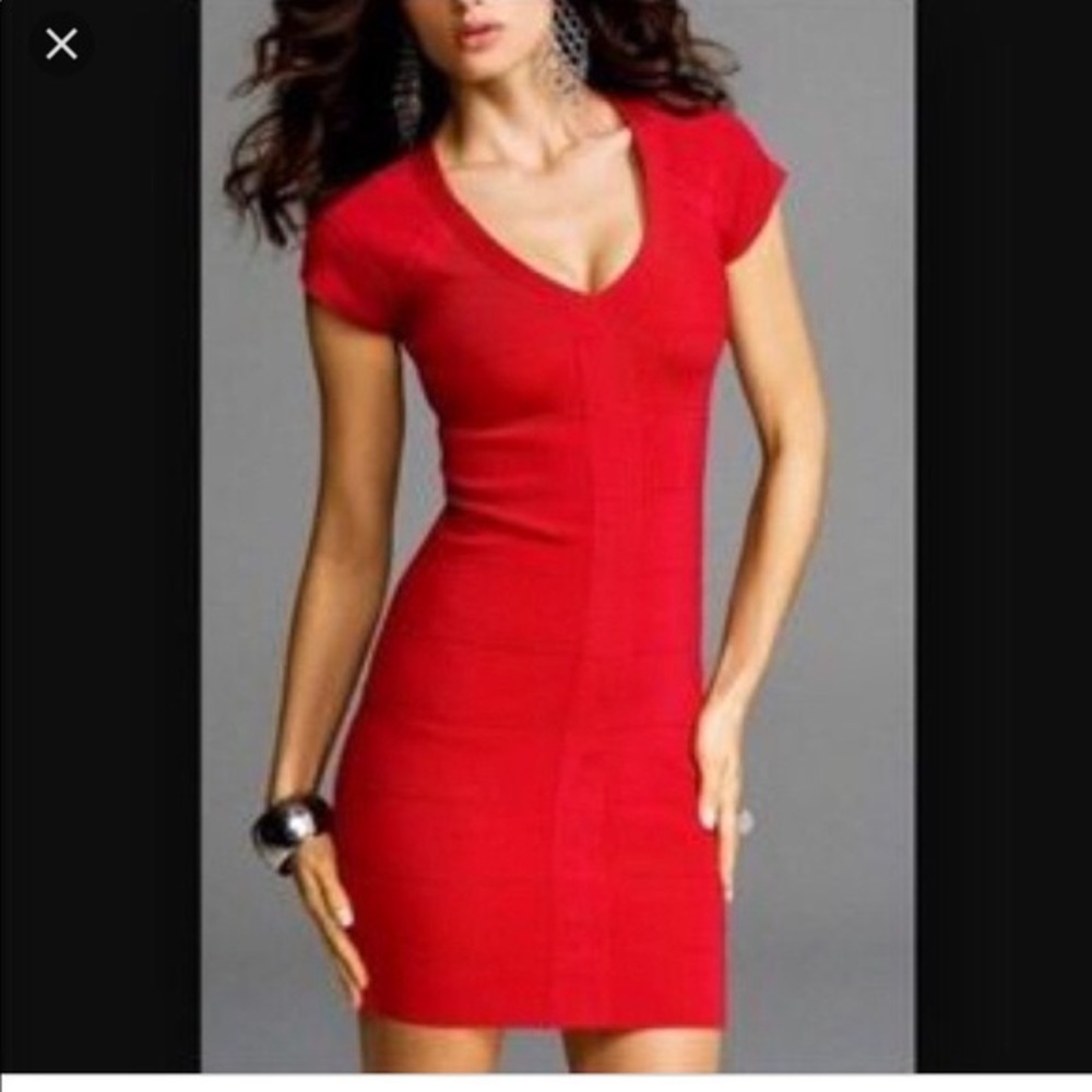 Express Red Bandage Mini Dress